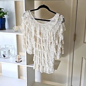 Boston Proper Flowy see-through Top